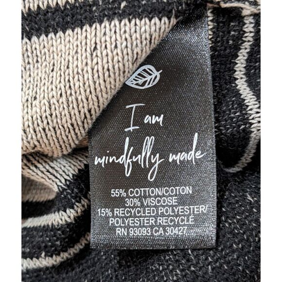 Nic + Zoe Mixed Musings Knit Crewneck Sweater in Black Multi Women's Size M - Picture 12 of 12